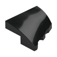 Brick Wedged, Curved 2 x 2 with Stud Notch Left (Black)