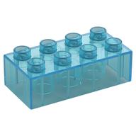 Duplo Brick 2 x 4 (Trans-Light Blue)
