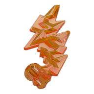 Wave / Lightning with Axle Hole (Trans-Orange)