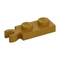 Plate Special 1 x 2 with Clip Vertical on End (Pearl Gold)