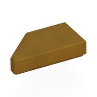 Tile 1 x 2 with Stud Notch Right (Pearl Gold)