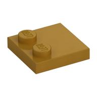 Plate Special 2 x 2 with Only 2 studs (Pearl Gold)
