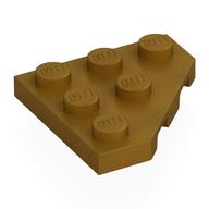 Wedge Plate 3 x 3 Cut Corner (Pearl Gold)