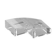 Brick Curved 2 x 1 No Studs [1/2 Bow] (Trans-Clear)