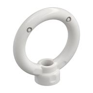 Plate Special, 1 x 1 Stud with 3 x 3 Ring on Top (White)