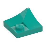 Plate Special 2 x 2 with Double Inverted Curve, 1 Stud (Dark Turquoise)
