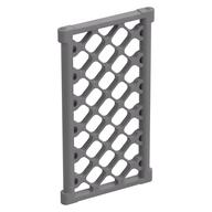 Window Pane Latticed 1 x 4 x 6 (Chain Link FEnce) (Flat Silver)