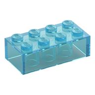 Brick 2 x 4 without Cross Supports [Modern] (Trans-Light Blue)