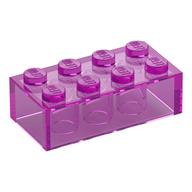Brick 2 x 4 without Cross Supports [Modern] (Trans-Dark Pink)