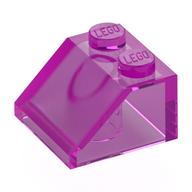Brick Sloped 45° 2 x 2 (Trans-Dark Pink)