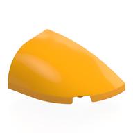 Brick Round, Curved Double 3 x 2 Beveled with Stud Notch Right (Bright Light Orange)