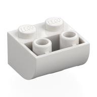 Brick Curved Inverted 2 x 2 (White)