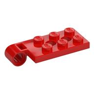 Hinge Plate 2 x 4 with Pin Hole with 2 Holes - Top (Red)