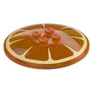 Dish 6 x 6 Inverted (Radar) with Orange Slice Print (Trans-Orange)