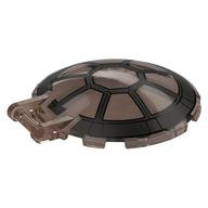 Dish 6 x 6 Inverted - No Studs with Handle with SW 8 Spoke Radial Cockpit Print (Trans-Brown)