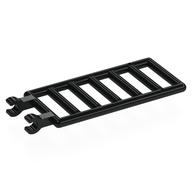 Bar 7 x 3 with Double Clips (Ladder) [Round Clips] (Black)