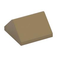 Brick Sloped 45° 2 x 2 Double (Dark Tan)