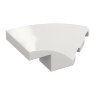 Brick Wedged, Curved 4 x 2 with Stud Notch Right (White)