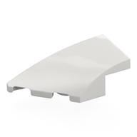 Brick Wedged, Curved 4 x 2 with Stud Notch Left (White)