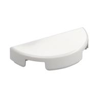 Tile Round 1 x 2 Half Circle (White)