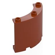 Panel 4 x 4 x 3 Quarter Cylinder (Dark Orange)