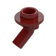 Bar, Angled with 1 x 1 Round Plate / Stud on End (Dark Red)