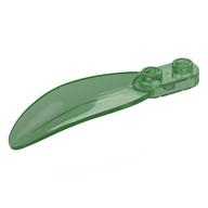 Plant, Leaf 2 x 6 x 1 with 2 Studs (Trans-Green)