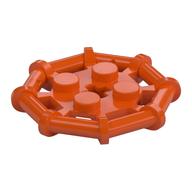 Plate Special 2 x 2 with Bar Frame Octagonal, Reinforced, Completely Round Studs (Reddish Orange)