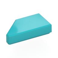 Tile 1 x 2 with Stud Notch Right (Medium Azure)