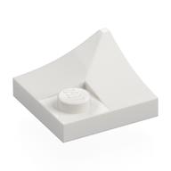 Plate Special 2 x 2 with Double Inverted Curve, 1 Stud (White)