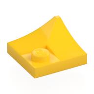 Plate Special 2 x 2 with Double Inverted Curve, 1 Stud (Yellow)