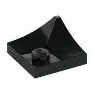 Plate Special 2 x 2 with Double Inverted Curve, 1 Stud (Black)