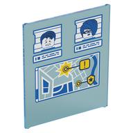 Glass for Frame 1 x 6 x 6 with Blue Crime Map Print (Trans-Light Blue)