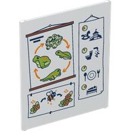 Glass for Frame 1 x 6 x 6 with School Posters, Frogs, Bees, Flowers, Icons Print (White)