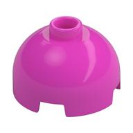 Brick Round 2 x 2 Dome Top, Vented Stud (Dark Pink)
