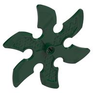 Large Figure Weapon 6 Blade Ninja Star / Shuriken (Dark Green)