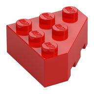 Brick Wedged 3 x 3 Cut Corner (Red)