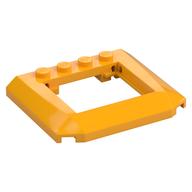 Brick Wedged, Curved Triple 4 x 4 x 2/3 with 4 Studs, 4 x 3 Cutout (Bright Light Orange)