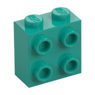 Brick Special 1 x 2 x 1 2/3 with 4 Studs on 1 Side (Dark Turquoise)