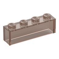 Brick 1 x 4 without Bottom Tubes (Trans-Brown)