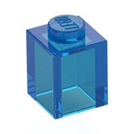Brick 1 x 1 (Trans-Dark Blue)
