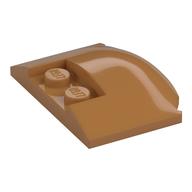 Brick Round 3 x 4 x 2/3 Triple Curved with 2 Sunk Studs (Medium Nougat)