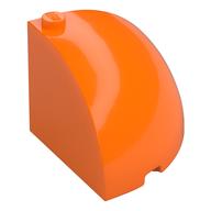 Brick Round Corner 4 x 4 x 3 Quarter Dome Top (Orange)