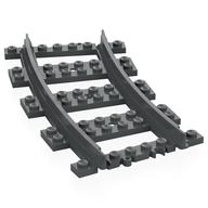 Vehicle Track, Train, Plastic (RC Trains) Curved (Updated Version) (Dark Bluish Gray)