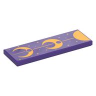 Tile 2 x 6 with Moon Cycle Print (Dark Purple)
