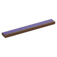Tile 1 x 8 with Scalloped Dark Purple Rug Print (Reddish Brown)