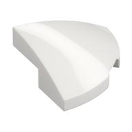 Brick Round Corner, Curved 2 x 2 x 2/3 Quarter Circle With 1 x 1 Bottom Cutout (White)