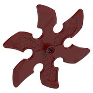 Large Figure Weapon 6 Blade Ninja Star / Shuriken (Dark Red)