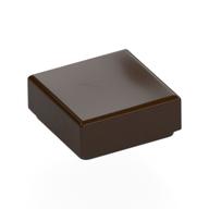 Tile 1 x 1 with Groove (Dark Brown)