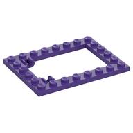 Plate Special 6 x 8 Trap Door Frame Horizontal [Long Pin Holders] (Dark Purple)